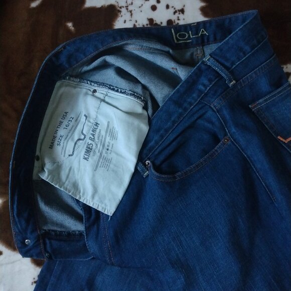 Women's LOLA Kimes Ranch Mid Rise Raw Hem Flare Jeans 16/32 - Picture 2 of 7